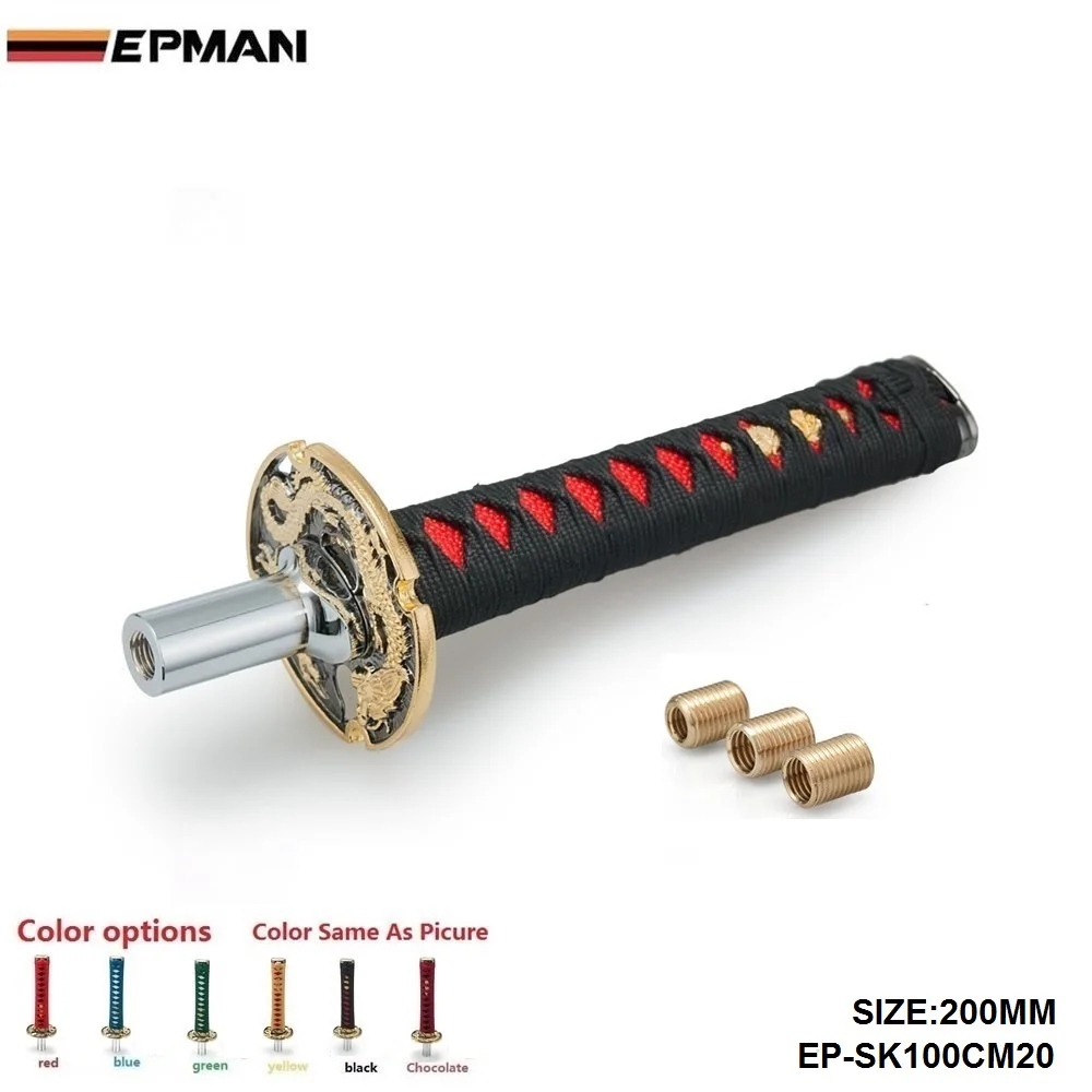 Jdm Katana Shift Knob 200mm For Automobile Spare Part Speed Chrome Samurai Sword Sword Handle For VW Passat EP-SK100CM20