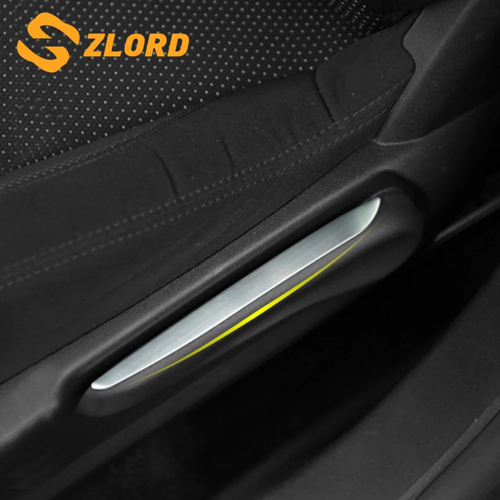 

Zlord Car Interior Seat Adjustment Knob Sequins Trim Decorative Stickers for Peugeot 2008 2014 - 2019 LHD Accessories
