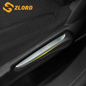 

Zlord Car Interior Seat Adjustment Knob Sequins Trim Decorative Stickers for Peugeot 2008 2014 - 2019 LHD Accessories