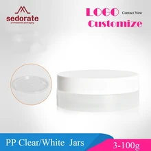 Sedorate 50 шт./лот пустые пластиковые банки для косметики PP белые прозрачные банки для крема 3 г 5 г 10 г 30 г 50 г 100 г контейнеры для макияжа JX170