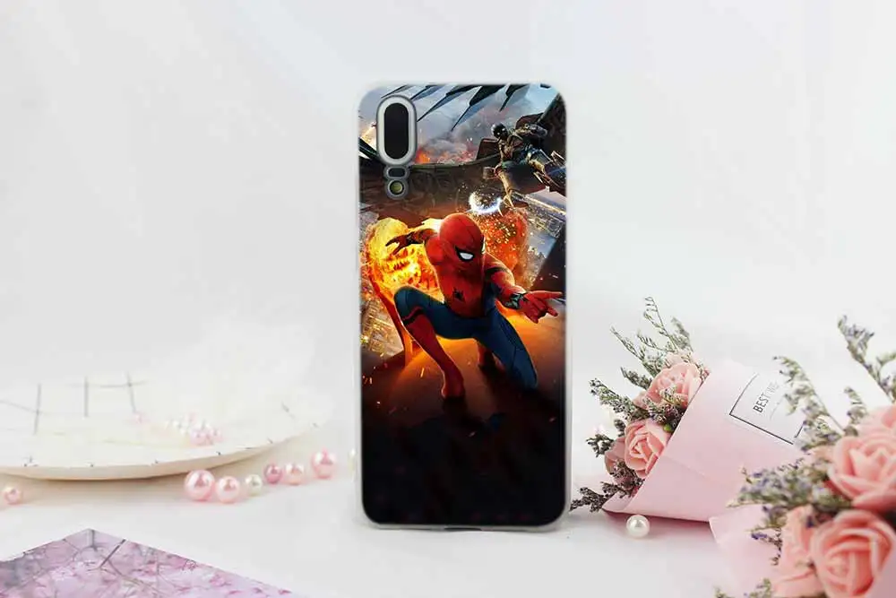 Marvel Человек-паук чехол для телефона чехол для Huawei P8 P9 Lite P10 P20 P30 Lite Plus Pro P Smart крышка мягкая обложка