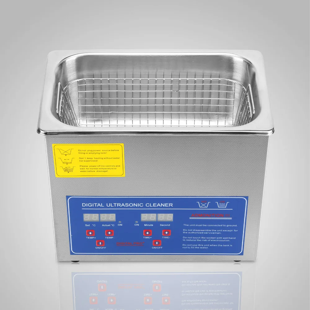 

3L Digital Cleaning Machine Ultrasonic Cleaner Bath Tank w/ Timer Heated Machine