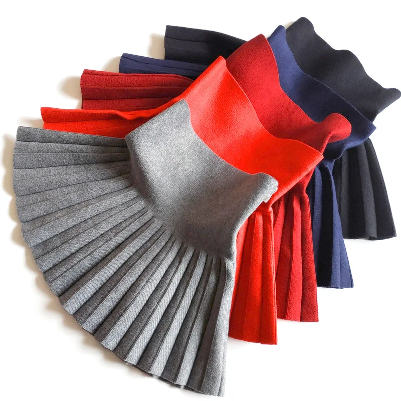 

New Style Spring Kids Clothing Girls Fashion Casual Knit Skirt Bottoming Princess Skirts Child Costume Roupas Infantis Menina