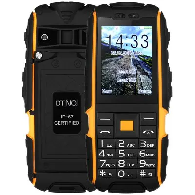 DTNO I A9 Quad Band Unlocked Phone 2 4 inch IP67 Waterproof Dustproof Shockproof FM Flashlight