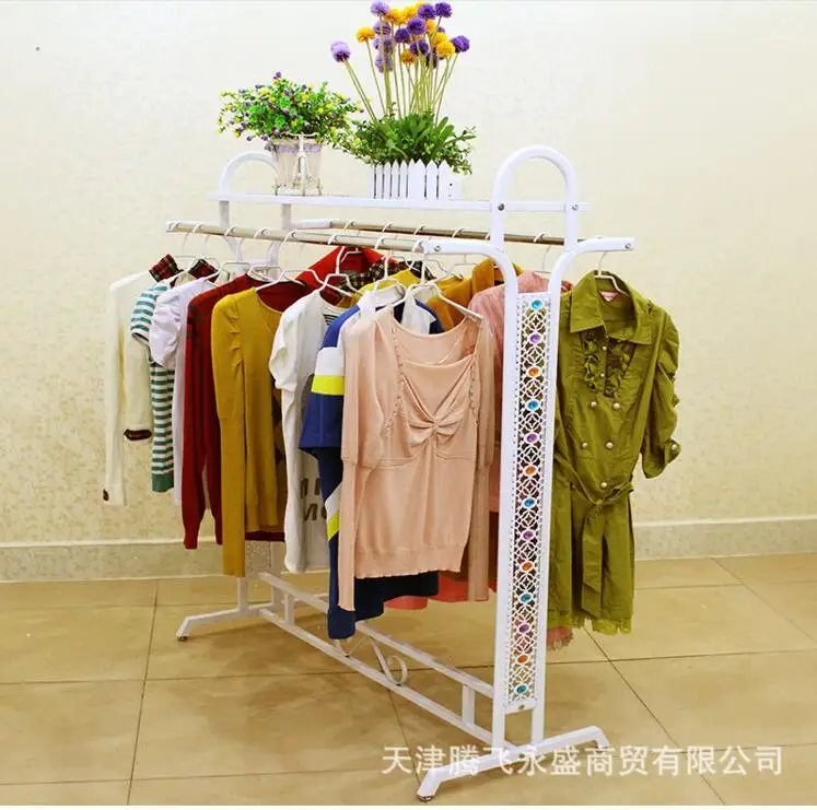 

Gem of the lacquer that bake island clothing floor display shelves high-grade parallel bars