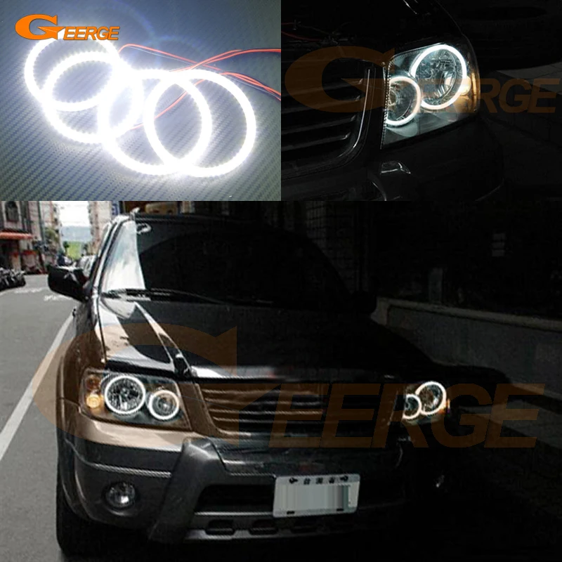 For FORD ESCAPE 2005 2006 2007 Excellent led angel eyes Ultra bright illumination smd led Angel Eyes Halo Ring kit for ford maverick 2005 2006 2007 excellent led angel eyes kit multi color ultra bright rgb led angel eyes halo rings