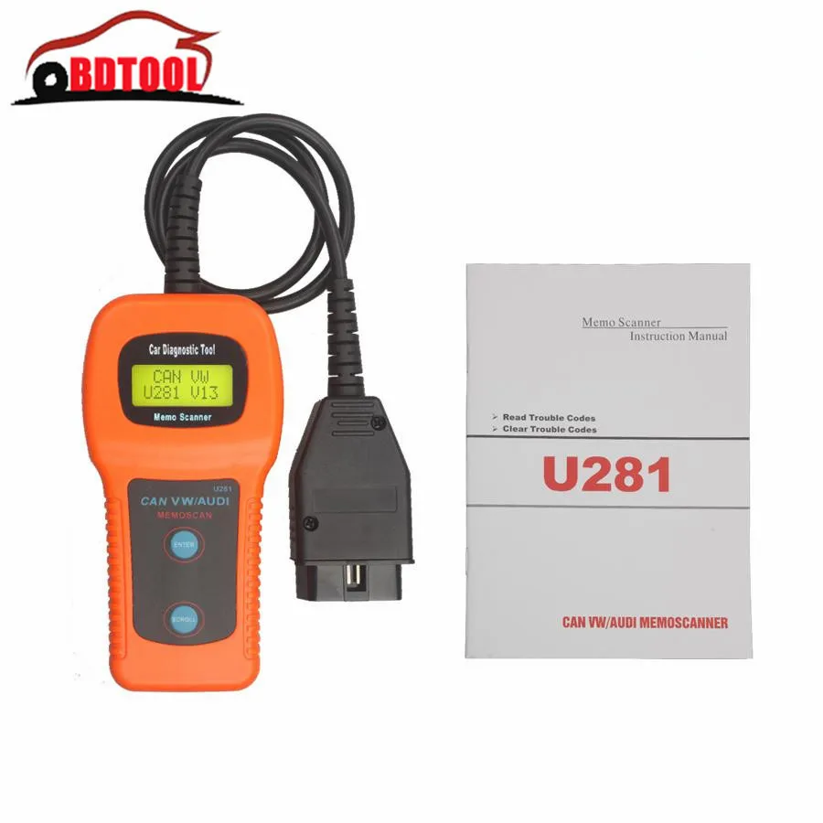 

High Quality OBDII CAN U281 Car Code Reader Scanner U 281 Memo Diagnostic Tool Memoscan Seat CAN-BUS OBD2 Diagnostic Scanner