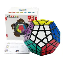 Shengshou 3x3 кубик рубика Megaminx черный белый стикер 3x3x3 магический куб-мегаминкс 3 слоя скоростной Куб Профессиональная головоломка игрушка для детей