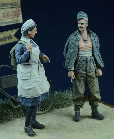 1/35 фигурки из смолы модель в наборе немецкая фигурка раненых и медсестер Второй
