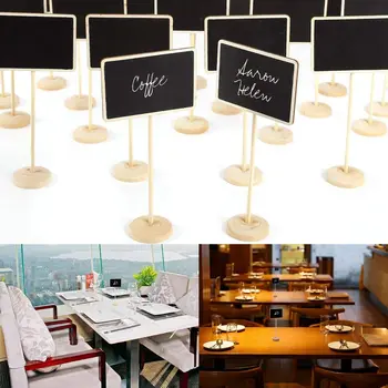 

24 PCS mini blackboard writable erasable write message table number for wedding restaurant cafe bar