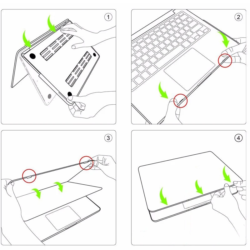 Модный милый Рождественский чехол для ноутбука Macbook Pro Retina 11 12 15 New Air 13 Touch ID A1932
