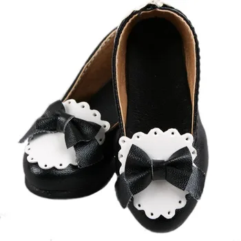

[wamami] 1/3 Black Mid Heeled Bowknot Synthetic Leather Shoes For SD BJD Dollfie