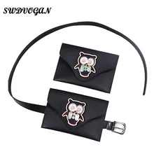 Новинка, модная Женская поясная сумка с мультяшным рисунком, сумка на пояс, роскошная брендовая сумка для денег, телефона, поясная сумка, женская сумка-кошелек