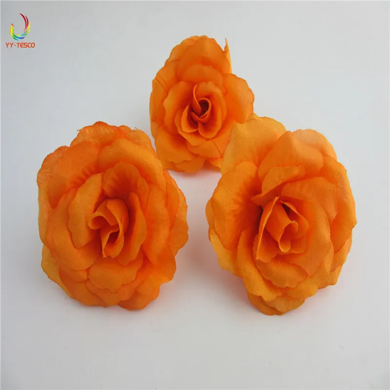 Silk Home Accessories Silk Roses Heads Artificial Flowers 100pcs