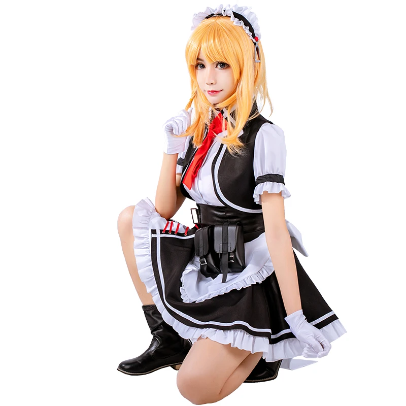 

Girls Frontline g36 Cosplay Carnaval Costume Halloween Christmas Costume maid dress with hair accessory