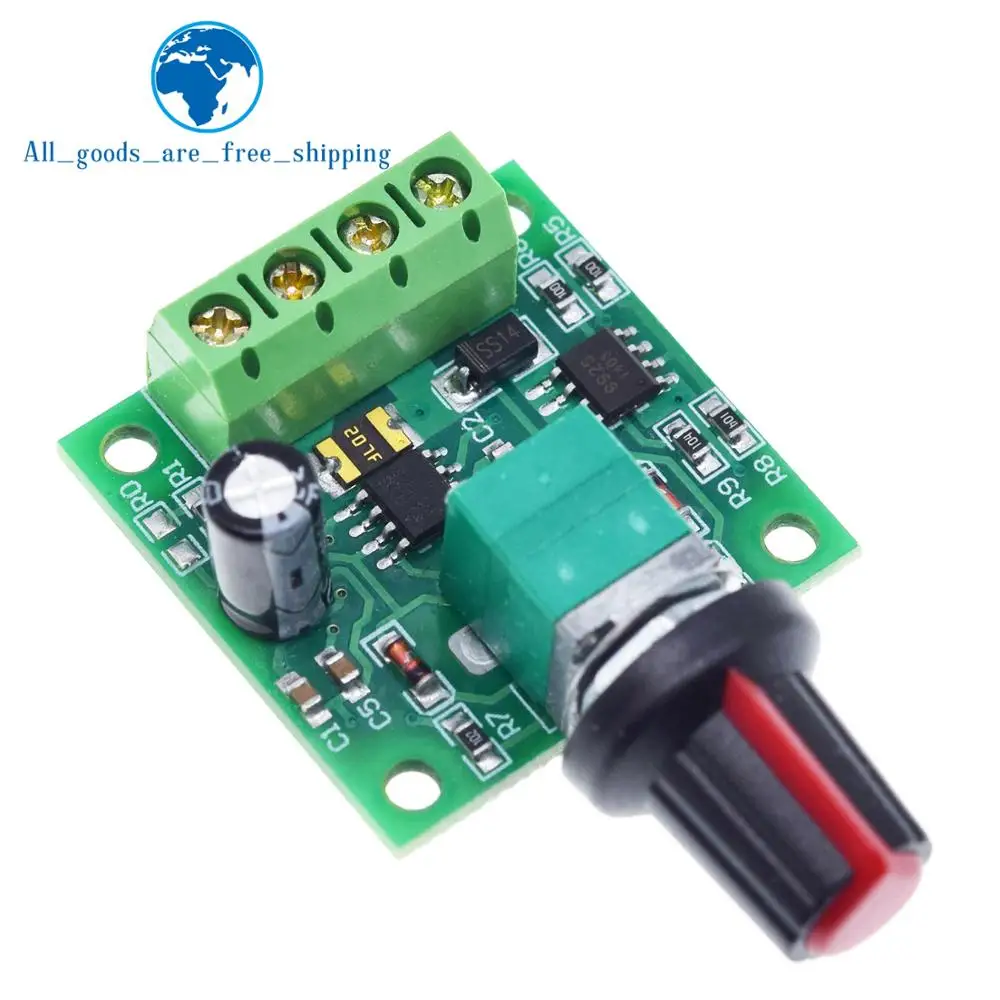 

TZT New DC 1.8V 3V 5V 6V 12V 2A PWM Motor Speed Controller Low Voltage Motor Speed Controller PWM 0~100% Adjustable Drive Module