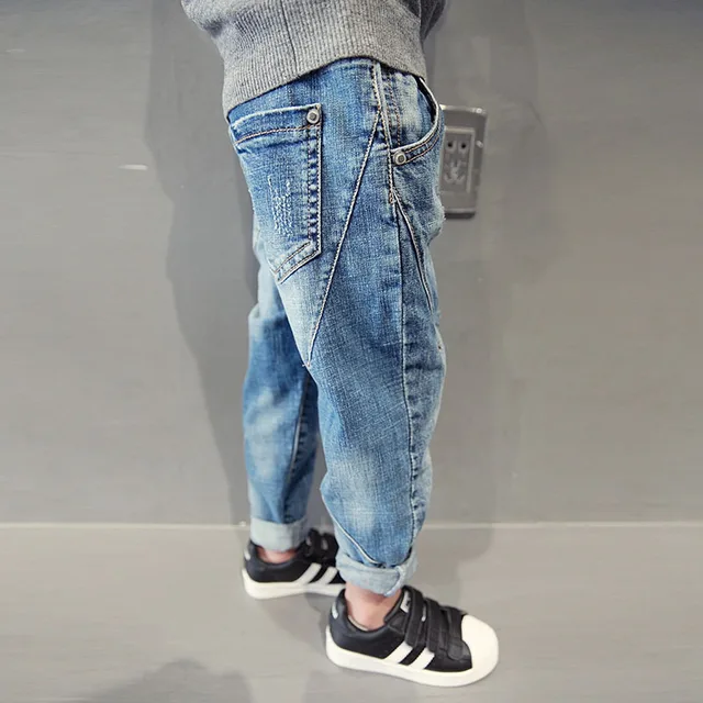 Boys Jeans 2019 Fashion Kids Trousers Spring Fall Children's Denim Leggings Child Blue Designed Clothes Autumn Pencil Pants 2