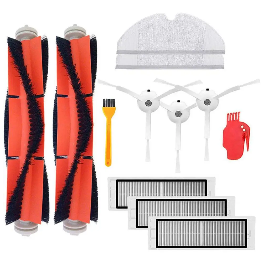 

3 pieces side brush 3 pieces HEPA filter 2 pieces main brush 2 pieces Mop cloth 1 piece cleaning tool for Xiaomi XIAOMI MI Mij