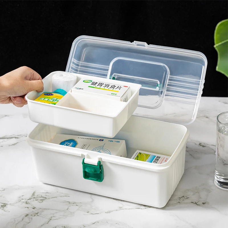 Large Capacity Family Multi-layered Chest Box Medical Storage Box Plastic Storage Box for Medicine Organizer