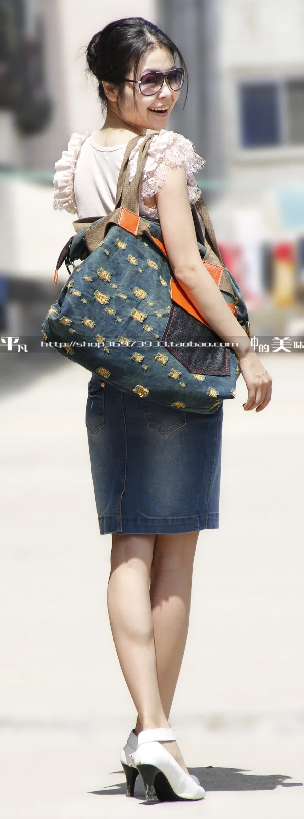 Джинсовая сумка, женская сумка-мессенджер, ретро, Портативная сумка, Корейская, большая емкость, высокое качество
