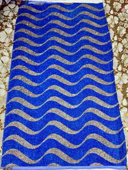 

Latest African Tulle Lace Fabric High Quality African Lace Fabric With glitter material For bridal