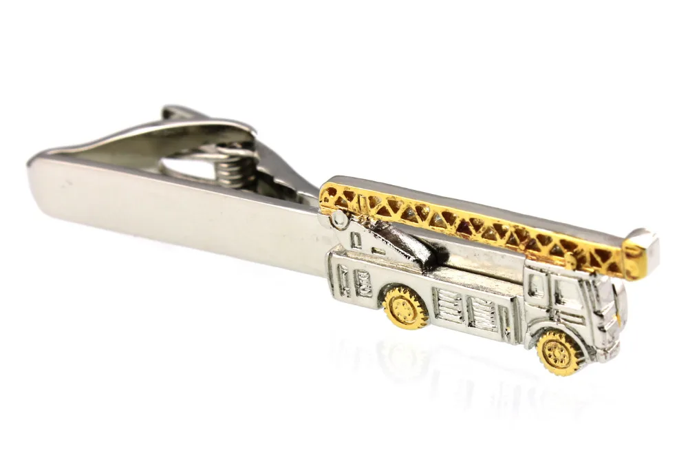 

Sunnylink 65mm Men's Tie Bar Fire truck Gold Silver Tie clip M3764