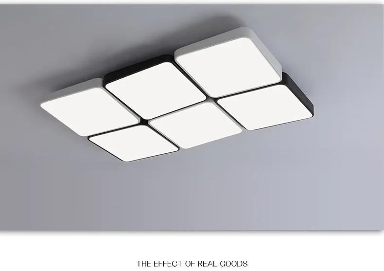 Современный потолочный светильник креативный акриловый Белый Черный Lamparas De Techo гостиная светодио дный потолочный светильник Железный