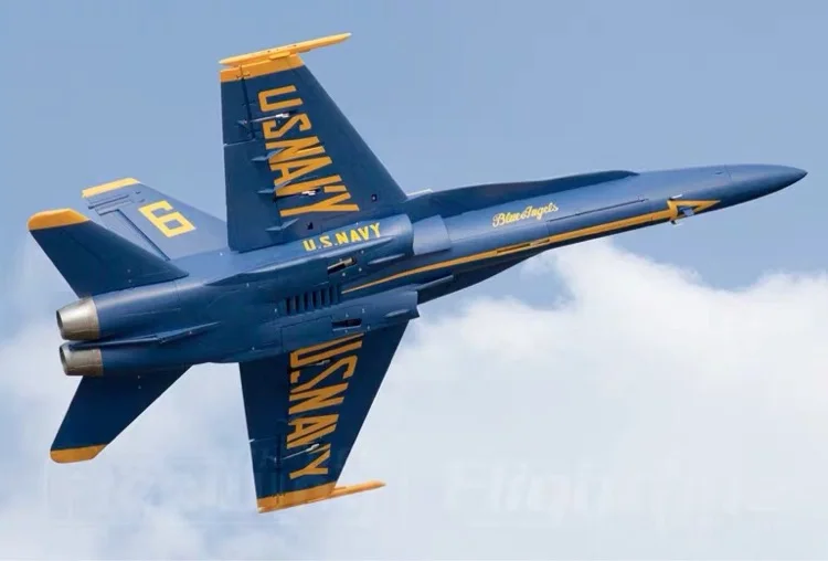 Модель реактивного самолета Freewing F18 F-18 90 мм F/A-18C Hornet Blue Angels RC EDF