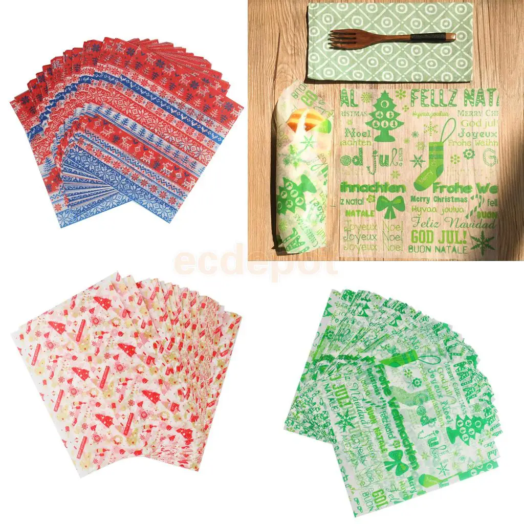 50 Sheet Wrapping Waxed Paper Waterproof Greaseproof Candy Pastry Gift