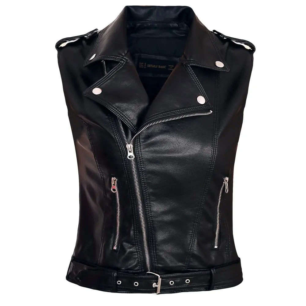 Женская короткая куртка из ПУ кожи с поясом на молнии|pu leather jacket|brand jacketfashion jacket |
