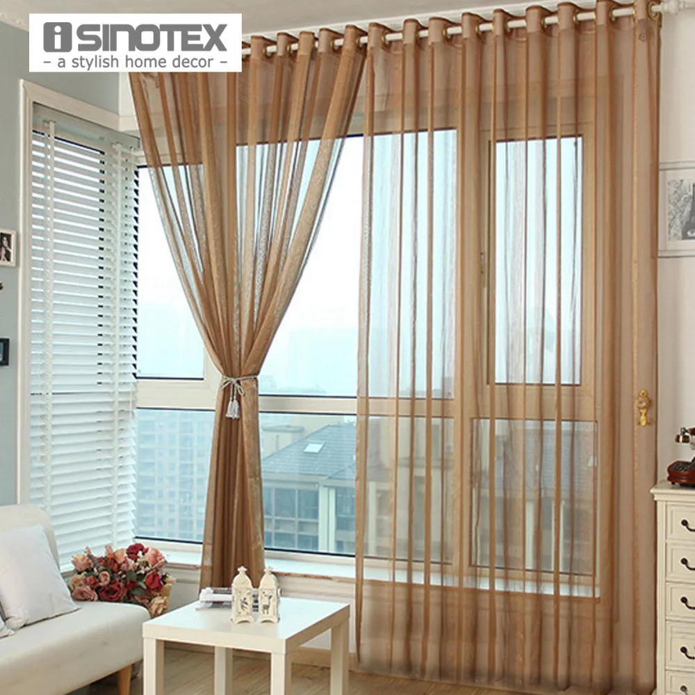 

iSINOTEX Window Curtain Solid Transparent Sheer Screening Living Room Fabric Tulle Voile 1PCS/Lot