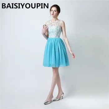

Blue Graduation Dress Vestidos Curto De Festa 2020 Cheap Short Prom Dresses Cocktail Party Dress