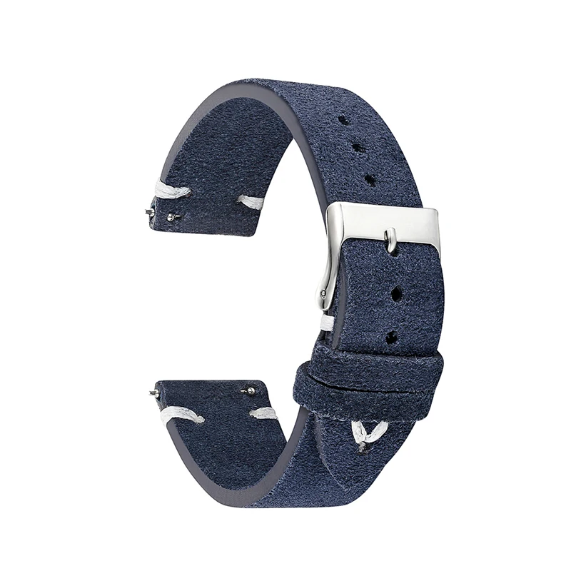 Onthelevel классический ручной работы замшевый кожаный ремешок для часов 18 мм 20 мм 22 мм аксессуары для часов Ремешок для часов# D - Цвет ремешка: dark blue