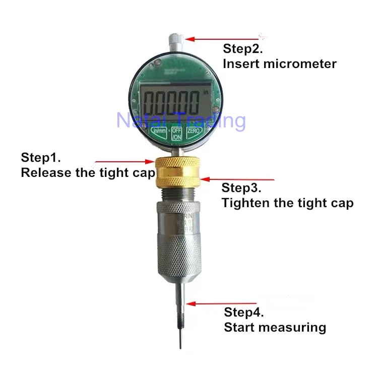 Used for BOSCH 120 series common rail injector electromagnetic valve Armature lift measuring seat tool Over lift measuring tool
