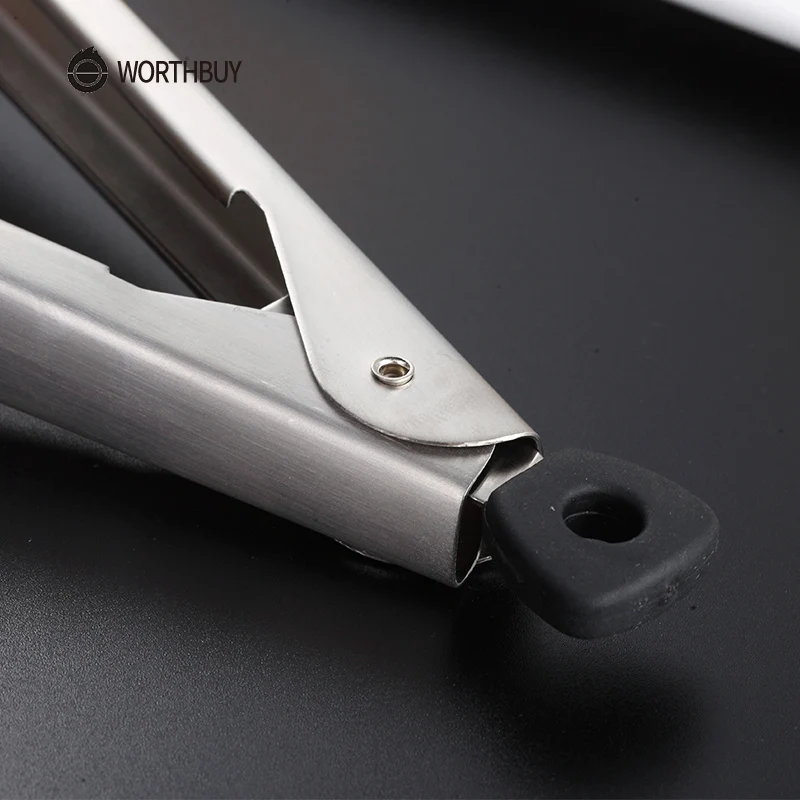 WORTHBUY кухонные щипцы 304 Нержавеющая сталь щипцы для барбекю кухонная утварь для готовки Нескользящие хлеб щипцы для салата аксессуары для кухни