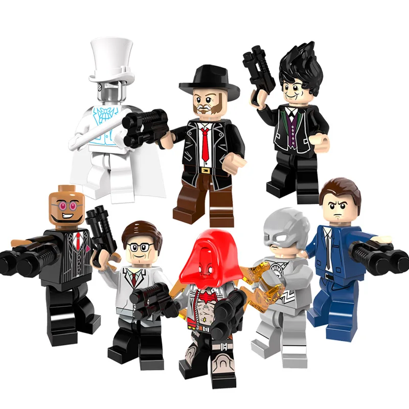 

CZHY Super Hero Building Blocks Gotham Arkham Knight Figure Flash Detective Gordon Hugo Strange Harvey Bullock child gift PG8070