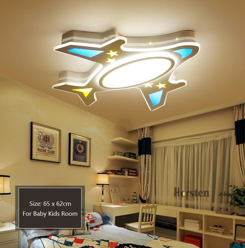 Horsten Modern Acrylic LED Ceiling Lights For Baby Children Kids Room Plane Lampshade Ceiling Lamp For Bedroom Study Room (3)
