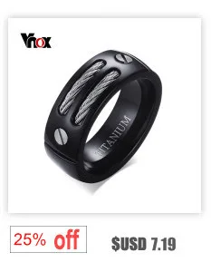 Vnox черный Для мужчин Обручение кольцо 8 мм Нержавеющая сталь Обручальные кольца ювелирные изделия с камнями камня