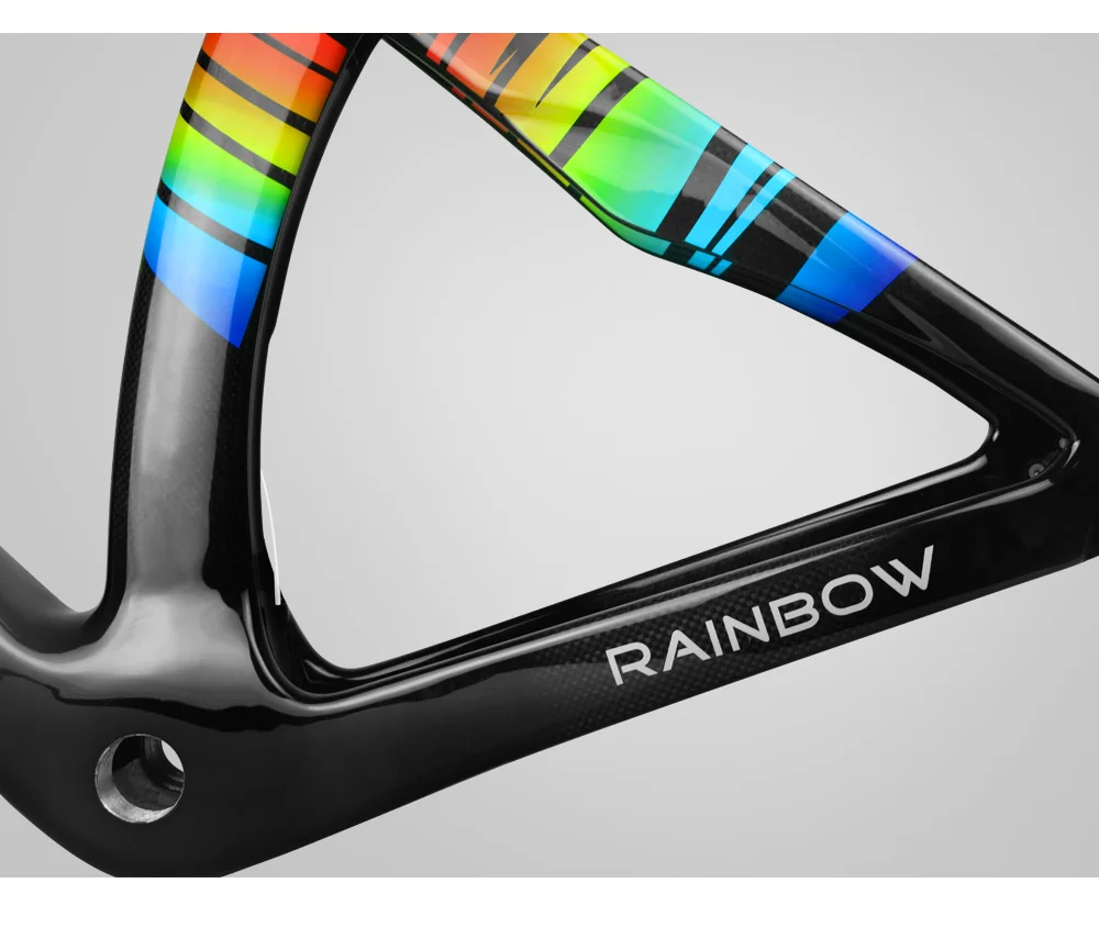 Top Newly rainbow 3k carbon road bike frame Di2&Mechanical THE ONE racing bicycle frameset headset accept customized painted 11 Top Newly rainbow 3k carbon road bike frame Di2&Mechanical THE ONE racing bicycle frameset headset accept customized painted 11