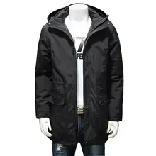 Зимнее мужское хлопковое пальто с капюшоном парка куртка мужская толстая супер большая свободная хлопковая куртка цвет зеленый/черный Размер XL-7XL 8XL