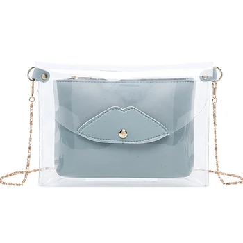 

2019 PVC hand bags Small Messenger Bag Women Handbags and Purses Mini Evening Clutch Shoulder Bags With Chain Dropshipping
