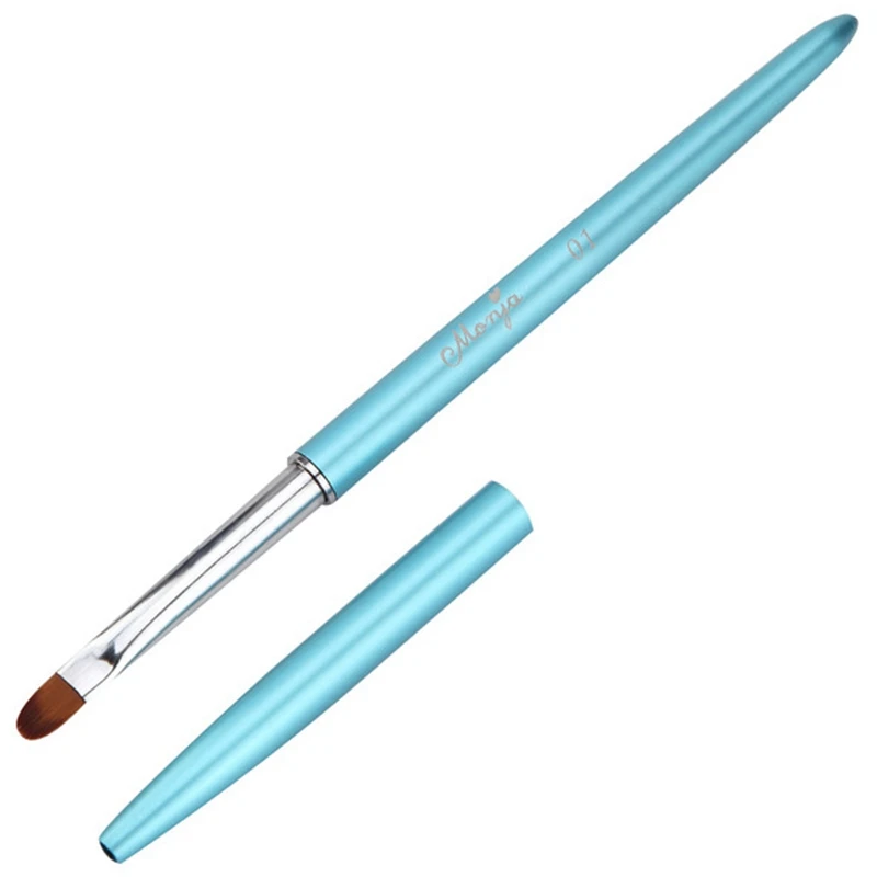 

Monja Nail Art French Metal Handle Stripe Lined Lining Image Brush Acrylic Uv Gel Extension Builder Drawing Pen
