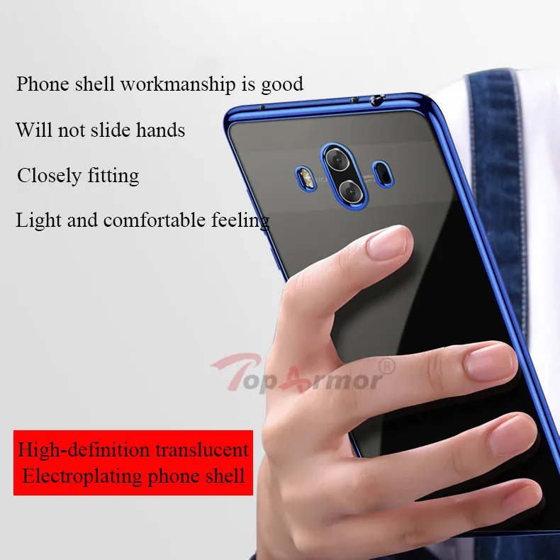 Для Huawei Mate 10 10Pro Nova2 Clear Nova 2Plus чехол покрытие прозрачный мягкий TPU для Enjoy7/Y6 Pro 2017