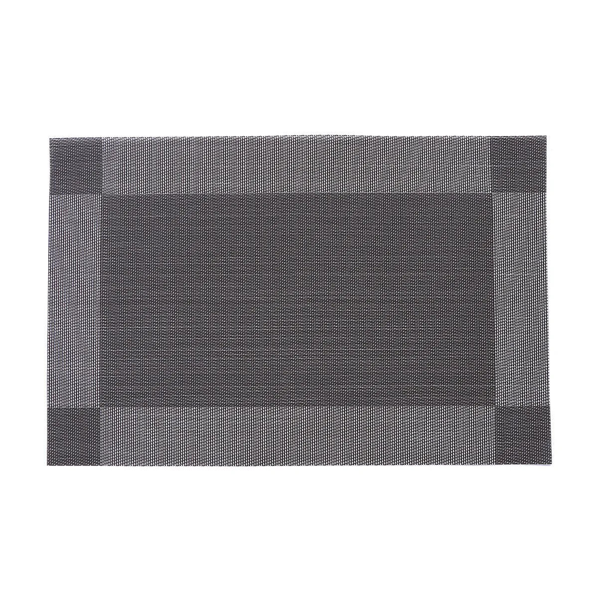 

4PCS Rectangular PVC Placemats Non-slip Heat-Resistant Dining Table Mats for Home Kitchen Restaurant (Dark Coffee) A30
