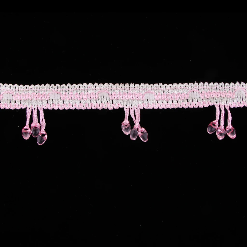 12 Meters Luxury Style Beads Tassel Trimming Curtain Tassel Trims Lace for DIY Sewing Bag Sofa Upholstery