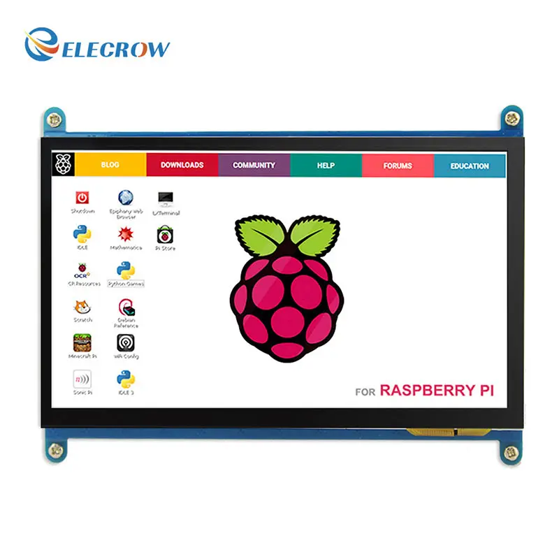 Электронный Raspberry Pi 3 дисплей 7 дюймов сенсорный экран HDMI HD LCD TFT 1024X600 монитор 7 дюймов RPI дисплей для Raspberry Pi 3 2B B