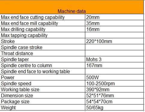 SX2 500 Вт сверлильный станок фрезерный