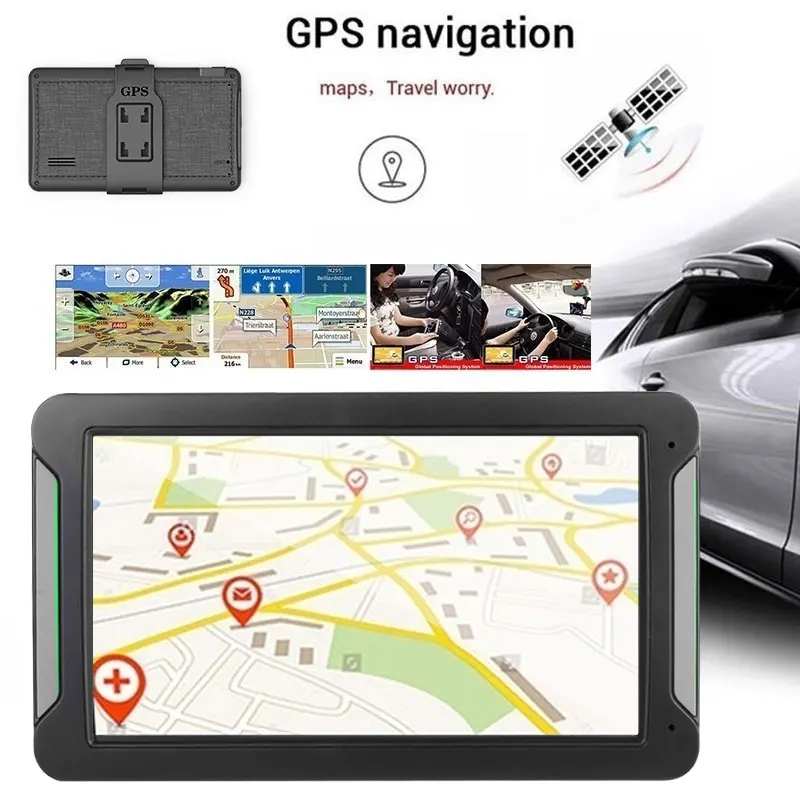 Gps навигатор система навигации транспортного средства Универсальный Автомобильный навигатор датчики цифровой 8 Гб 8 дюймов портативный FM передача Многофункциональный