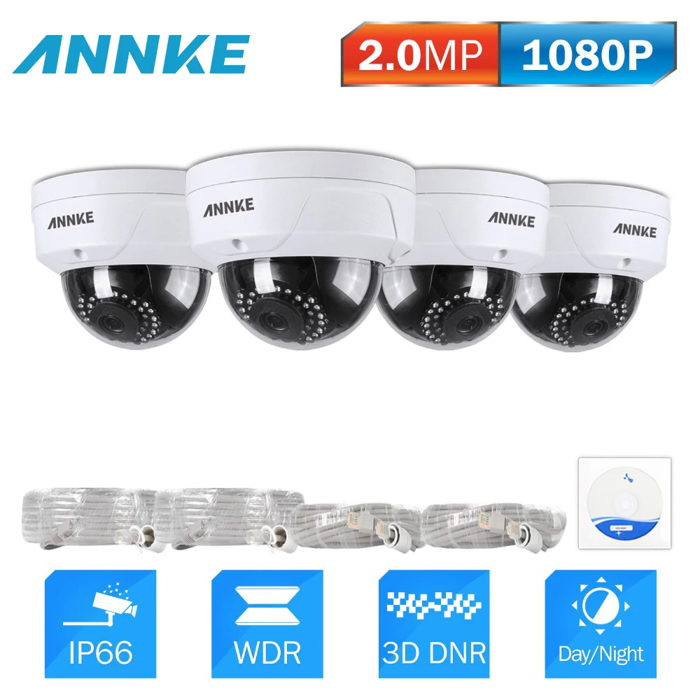 Aliexpress.com : Buy ANNKE HD 1080P 2.0MP cctv camera system 4pcs knit