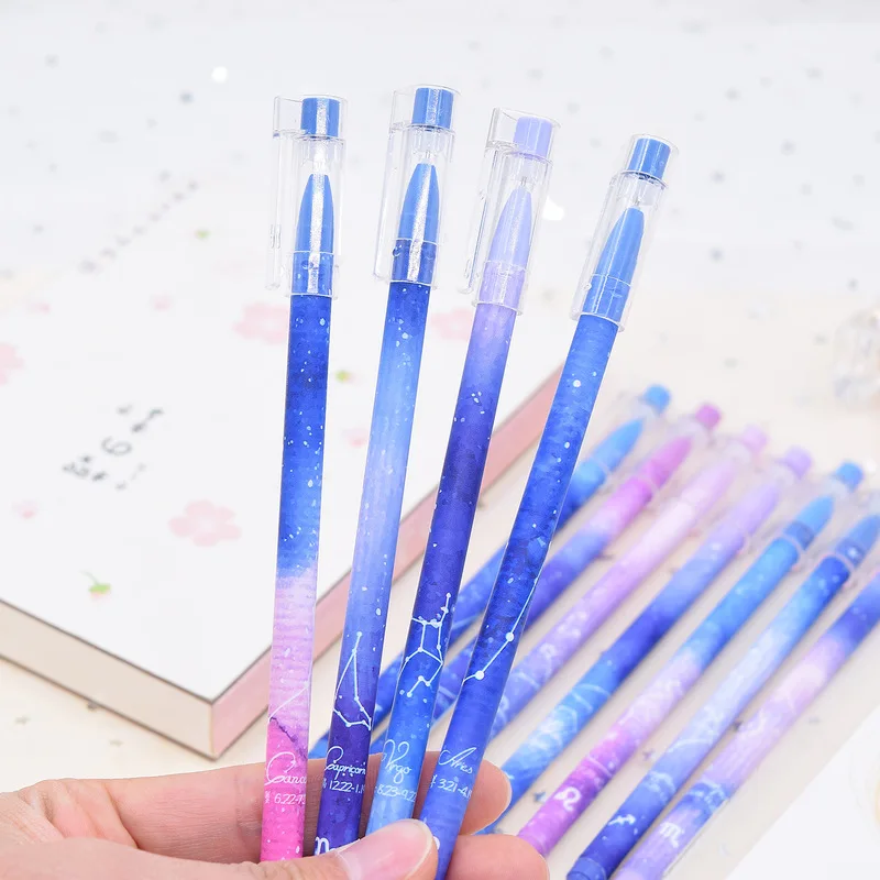 

12 Pcs Creative Kawaii Twelve Constellations Gel Pen Student Cute Gift Stationery School Office Writing Signing Pen Supplies